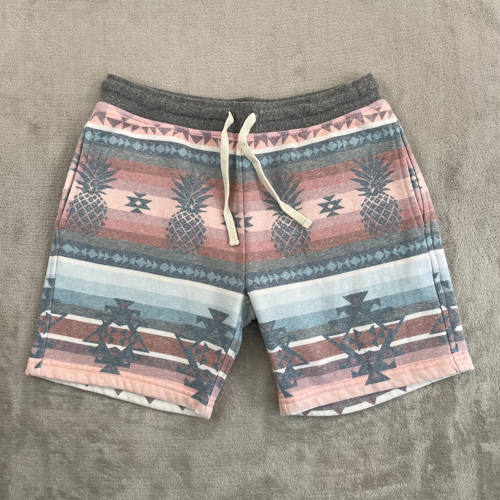 Chubbies Lounge Shorts Men Small Multi Aztec Geo Pineapples Beach 7" inseam NWOT